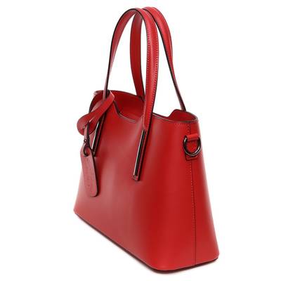 Piros bőr női táska