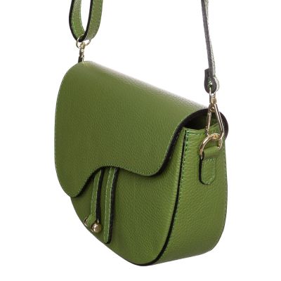 Zöld női bőr táska